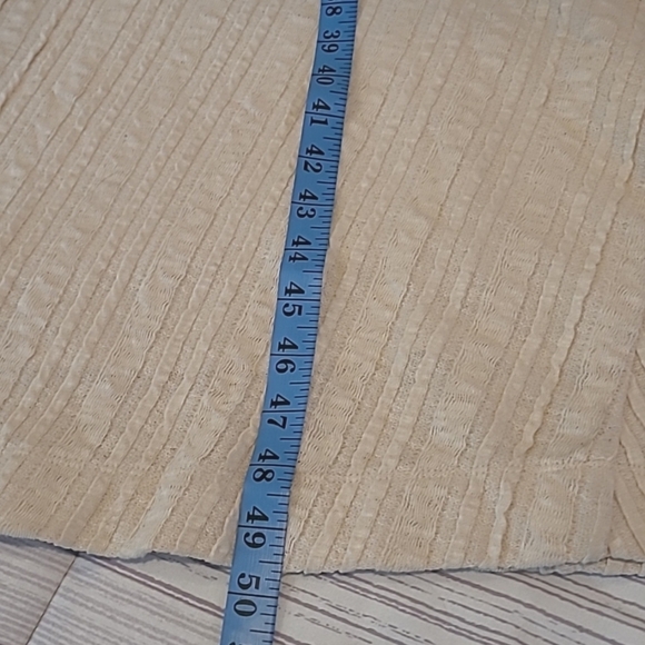 Anthropologie Sand Beige Textured A-line Sleeveless Midi Maxi Dress L Minimalist - Picture 15 of 16